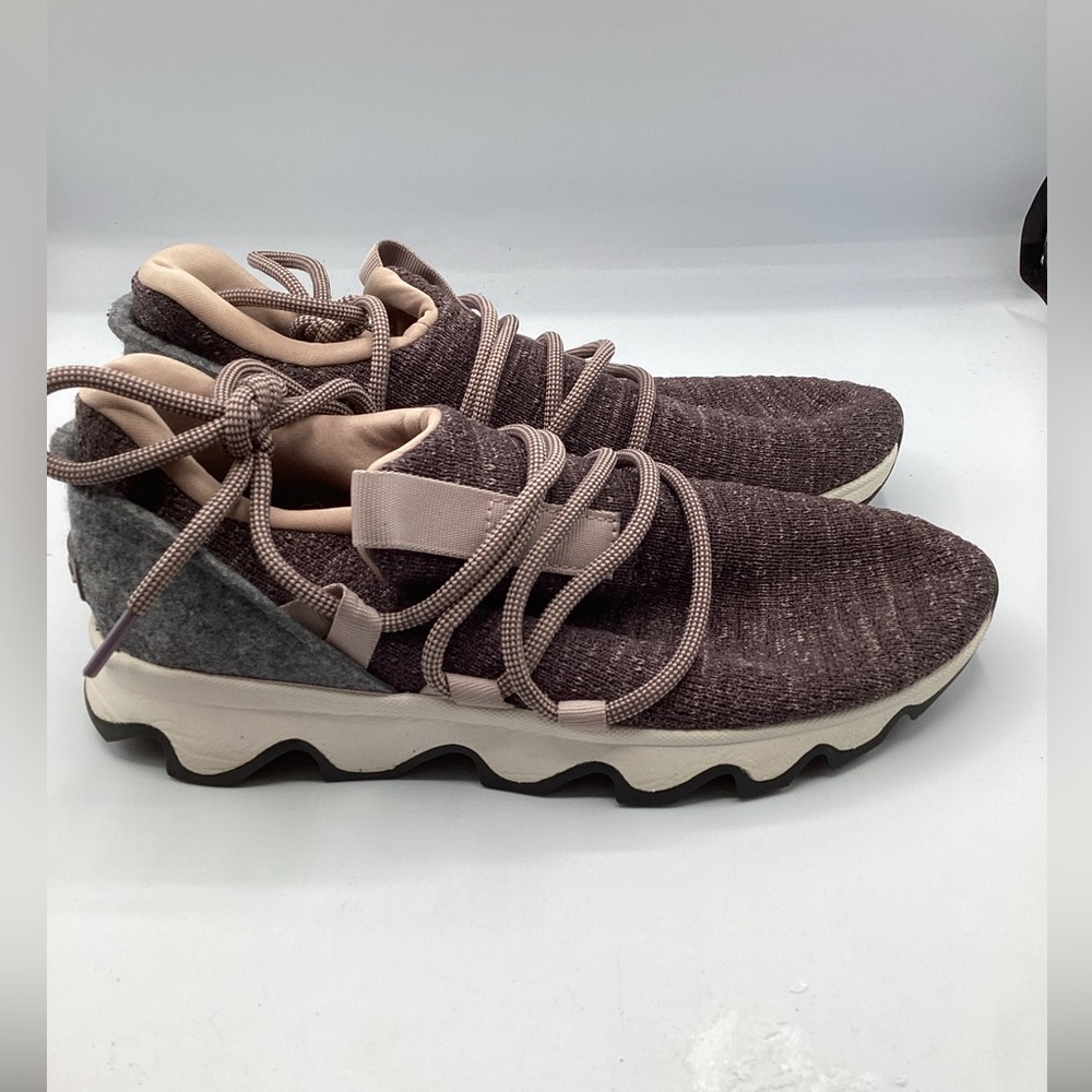 Sorel Kinetic Lace Womens Size 7 Sneakers Shoes Purple Knit